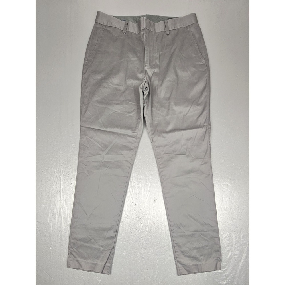 Bonobos Friday Pants Mens 32x32 Straight Fit Gray Chino Casual Fits (32x30)